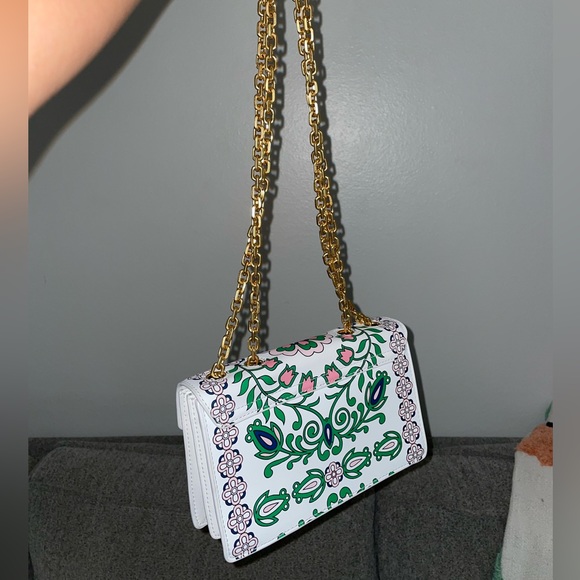 Tory Burch Garden Party Engineered Satchel - Picture 5 of 8